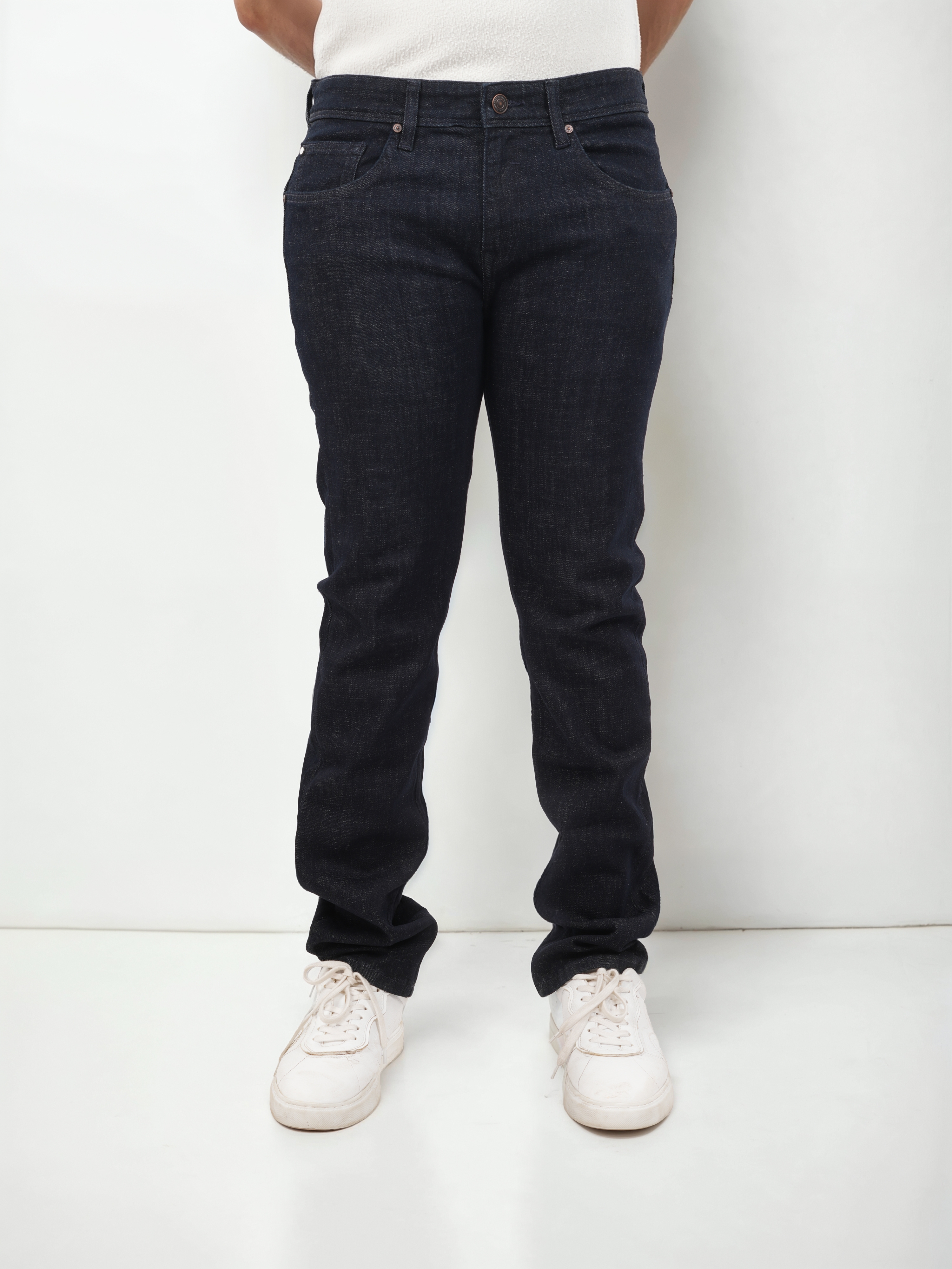 celio | Celio Men Blue Solid Slim Fit Cotton Rest All Options Jeans