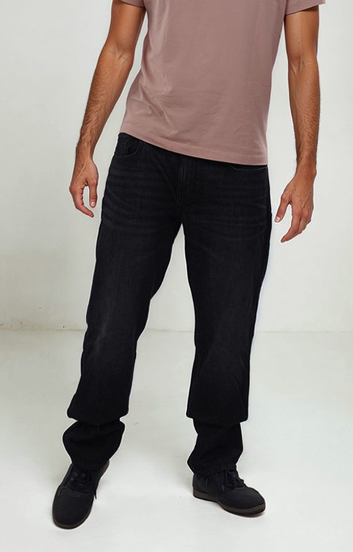 Celio Men Black Solid Slim Fit Cotton Innovation Jeans