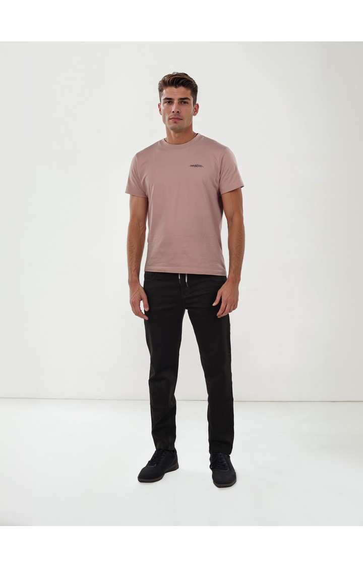 Celio Men Black Solid Slim Fit Cotton Joggers Jeans