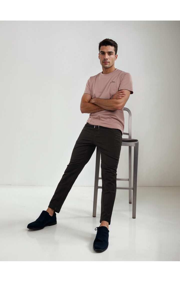 Celio Men Black Solid Slim Fit Cotton Joggers Jeans