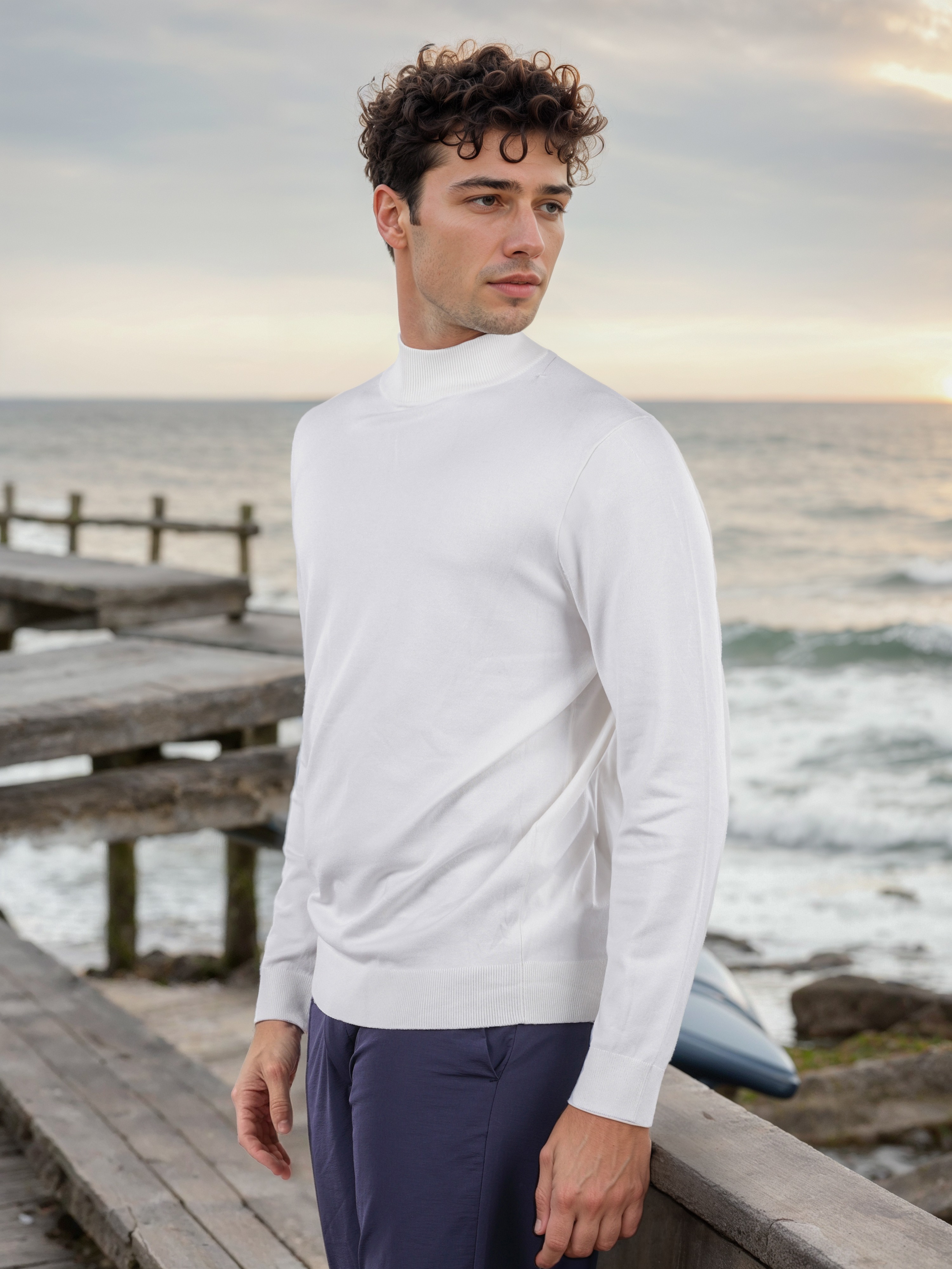White jumper men on sale