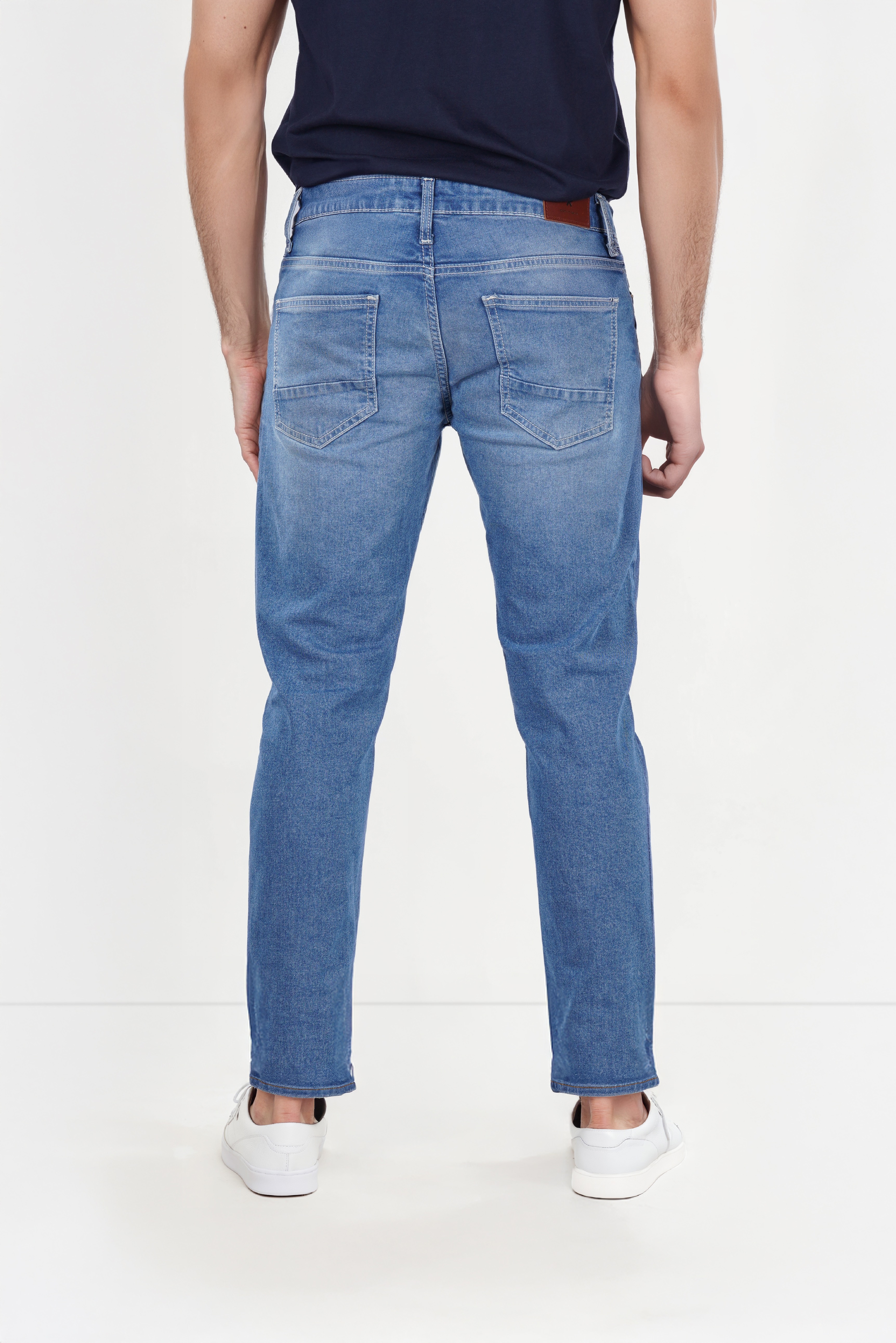 Celio Men Blue Solid Slim Fit Cotton Jeans