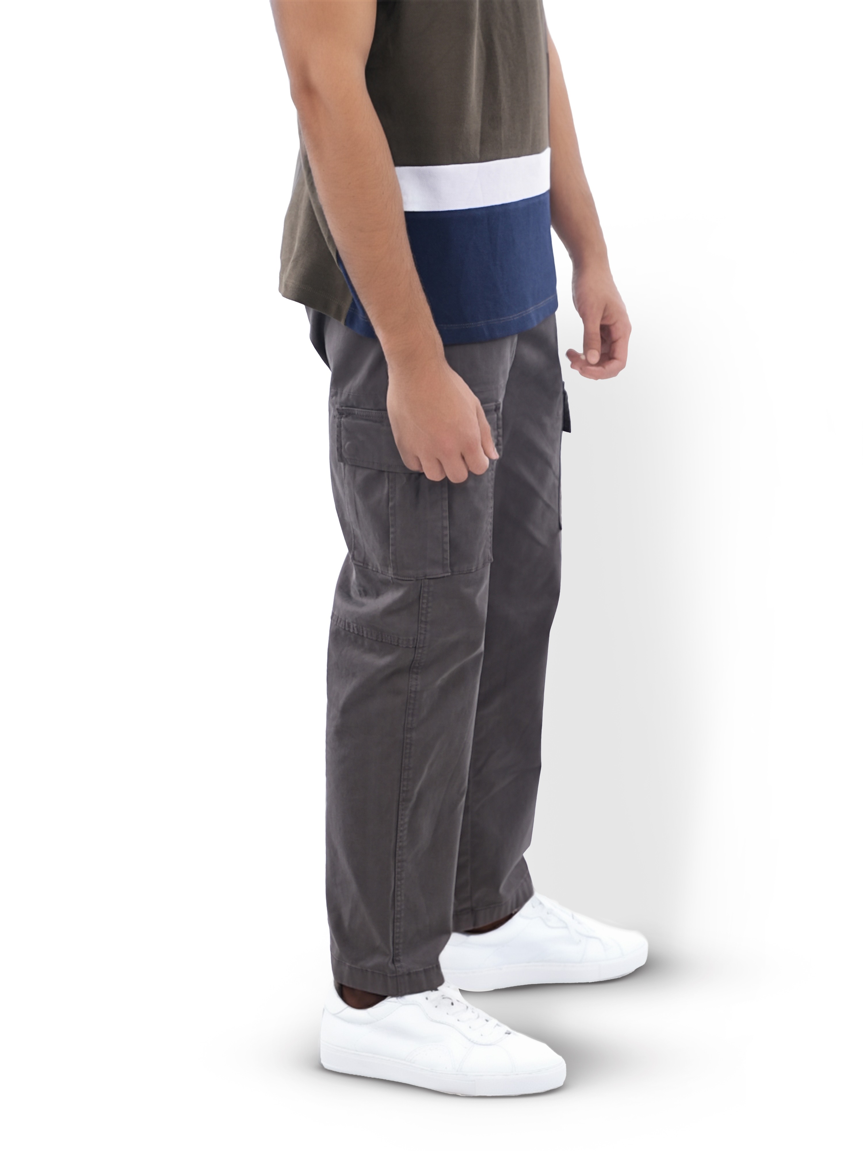 Celio Men Grey Solid Straight Fit Cotton Jogger