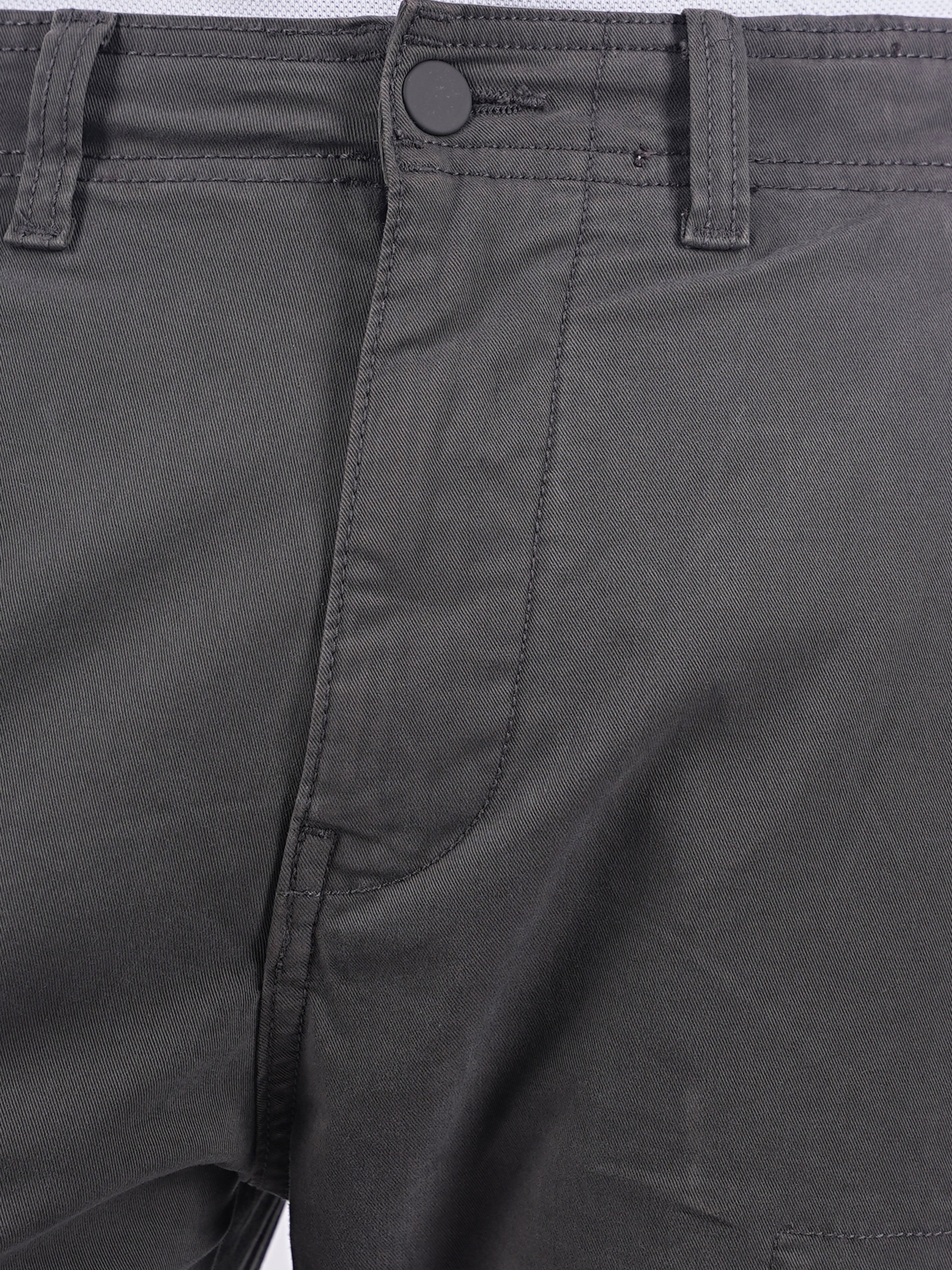 Celio Men Grey Solid Straight Fit Cotton Jogger