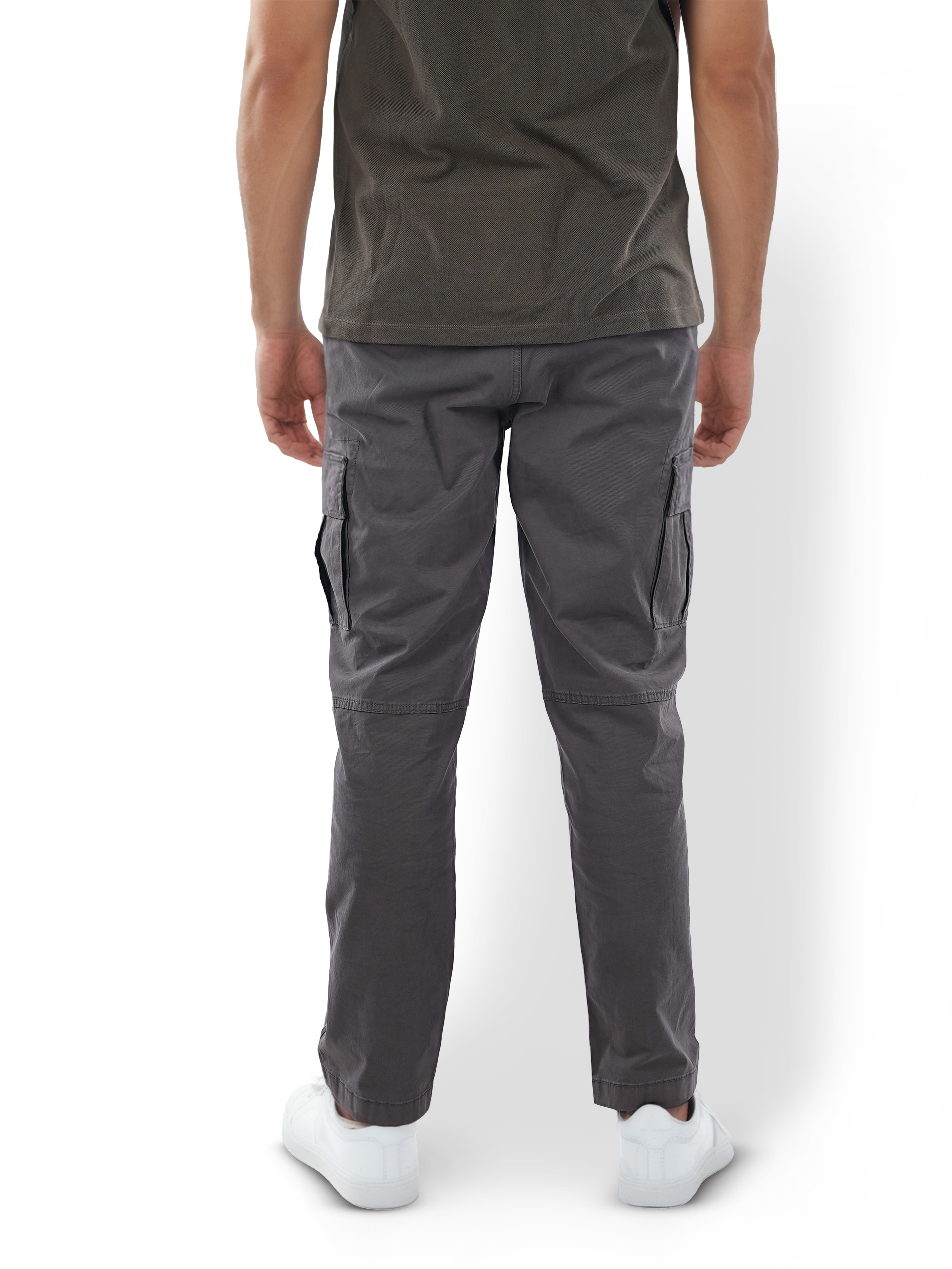 Celio Men Grey Solid Straight Fit Cotton Jogger