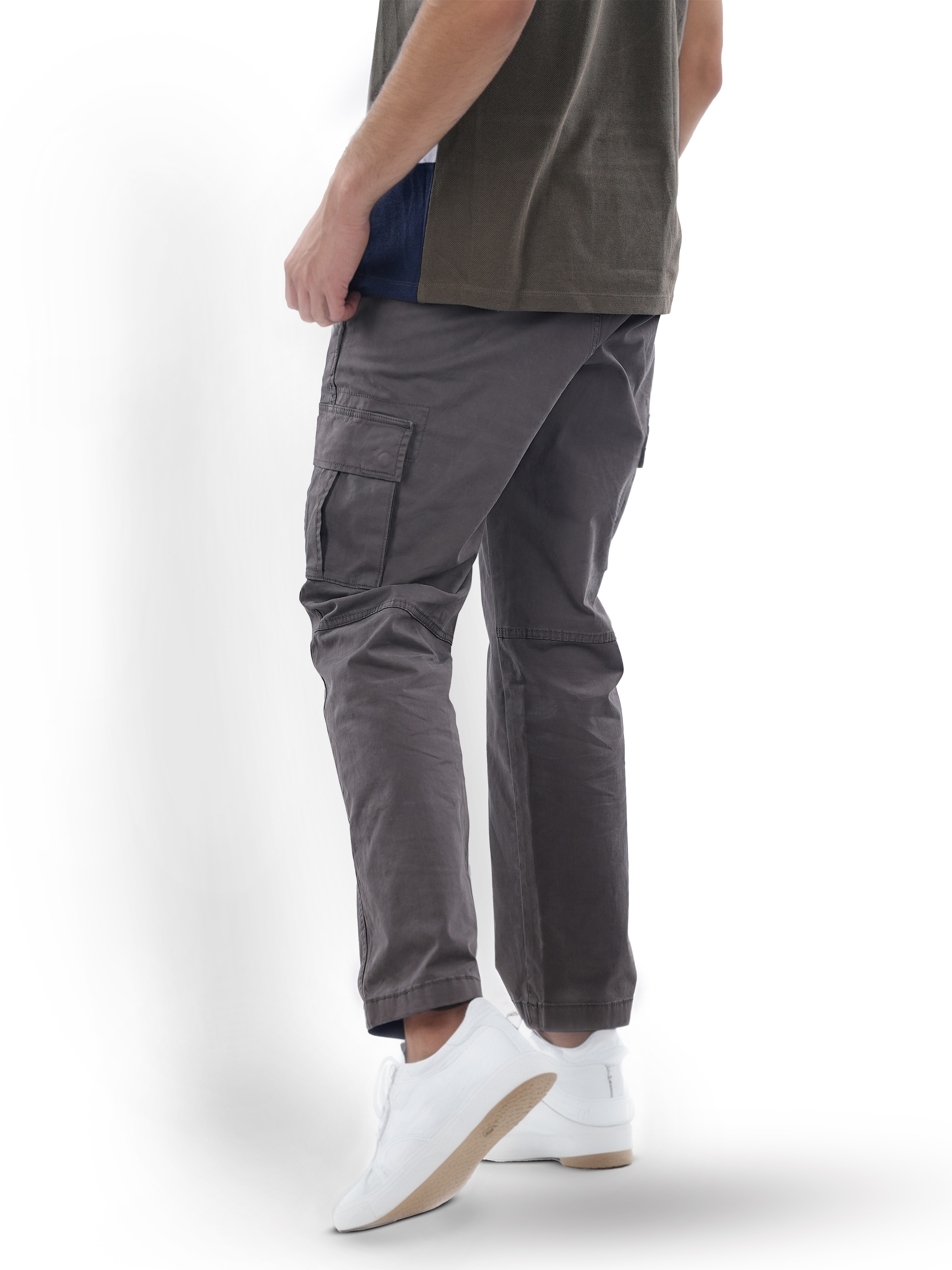 Celio Men Grey Solid Straight Fit Cotton Jogger