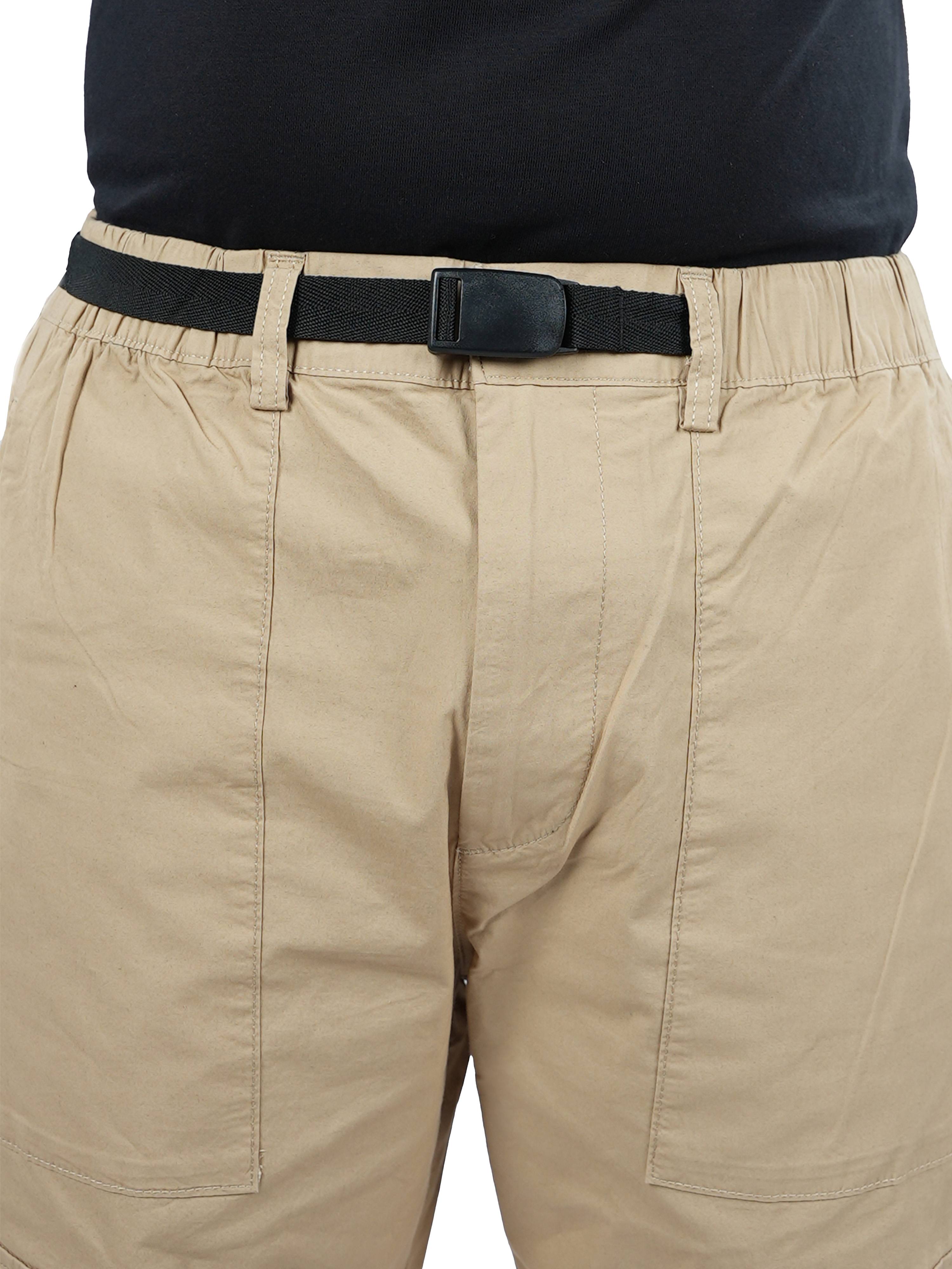 Celio Men Beige Solid Straight Fit Cotton Jogger