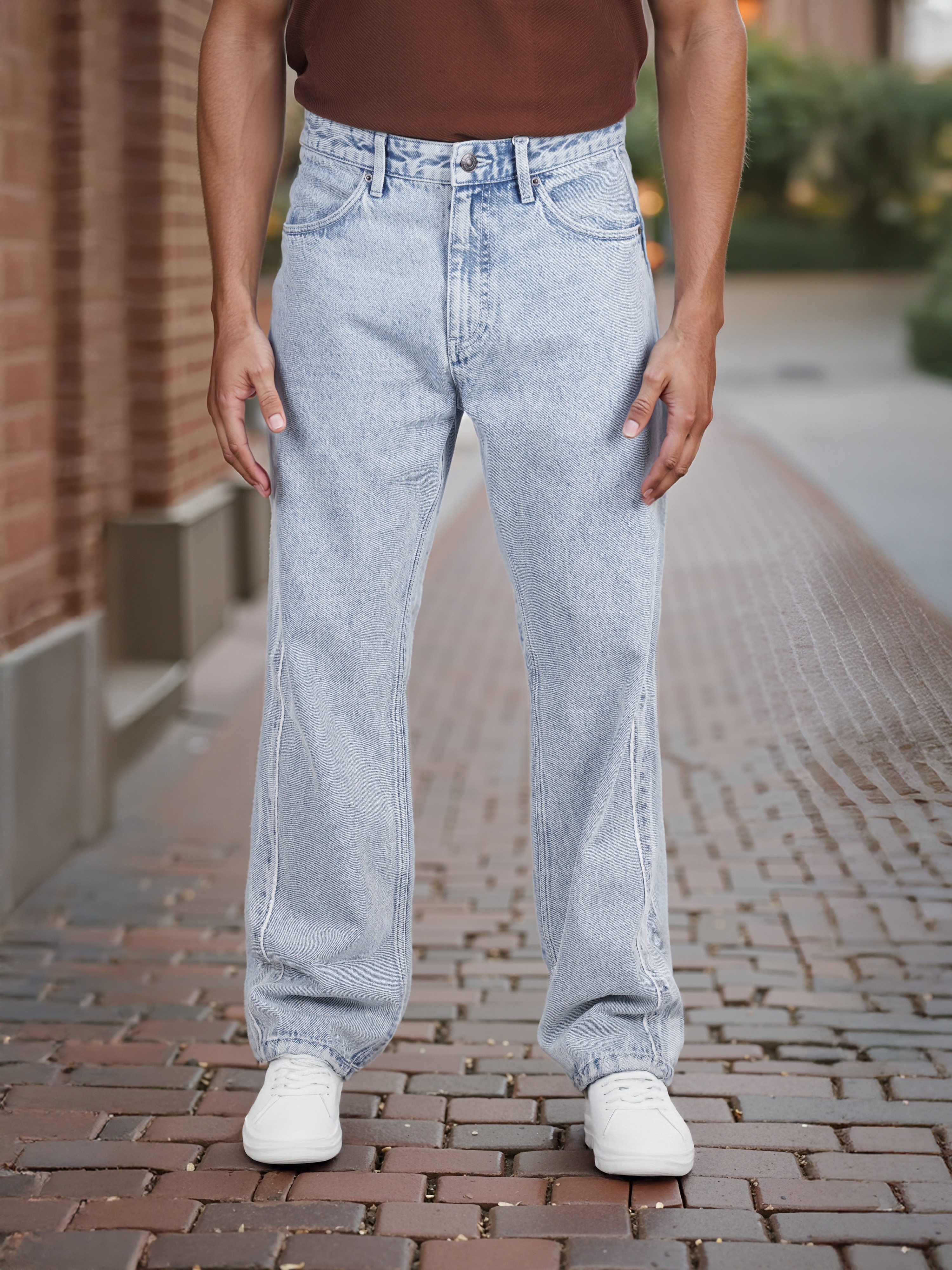 Celio Men Blue Solid Regular Fit Cotton Innovation | Premium Jeans