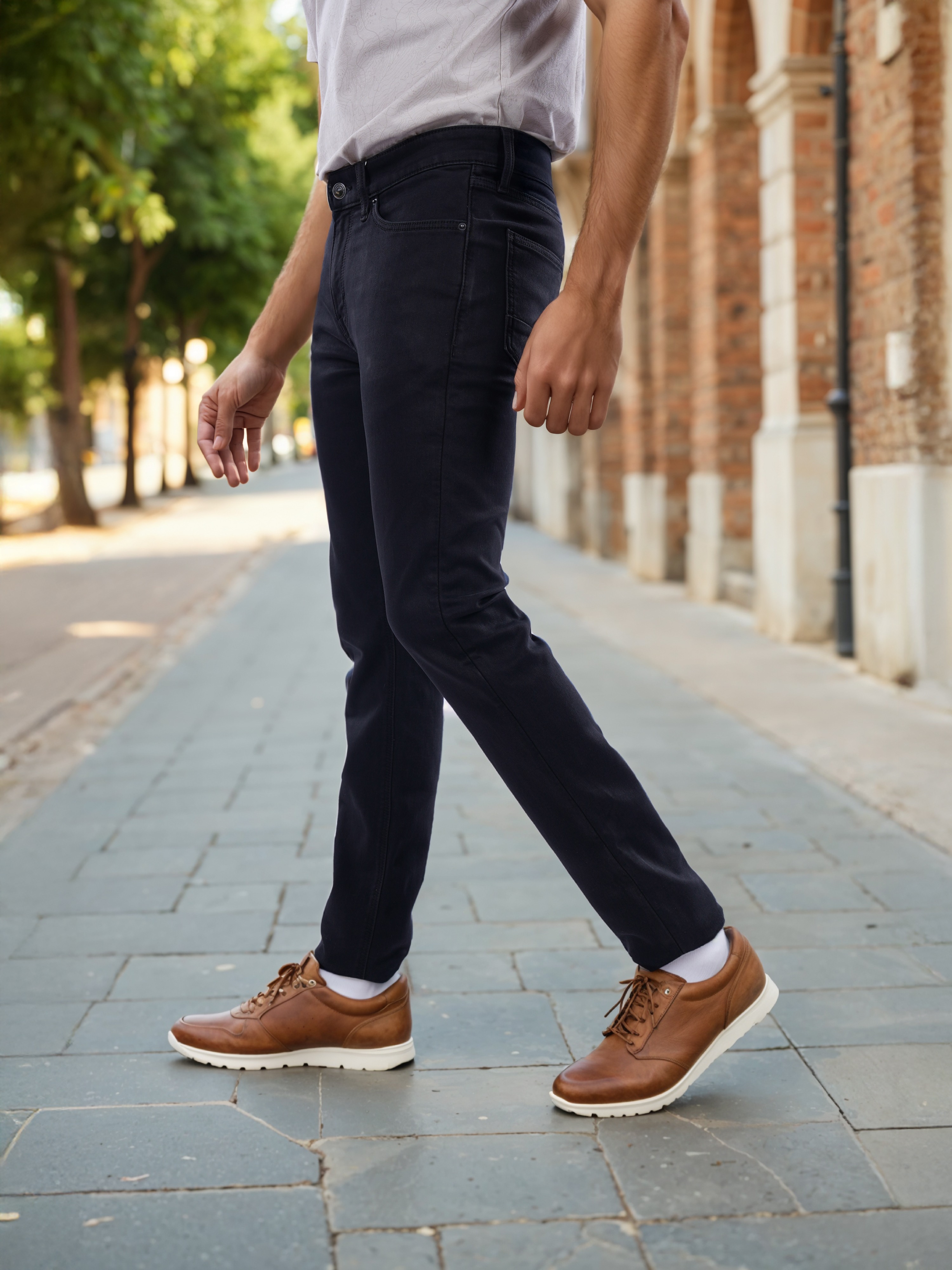 Celio Men Black Solid Slim Fit Cotton Knit | Dobby Jeans