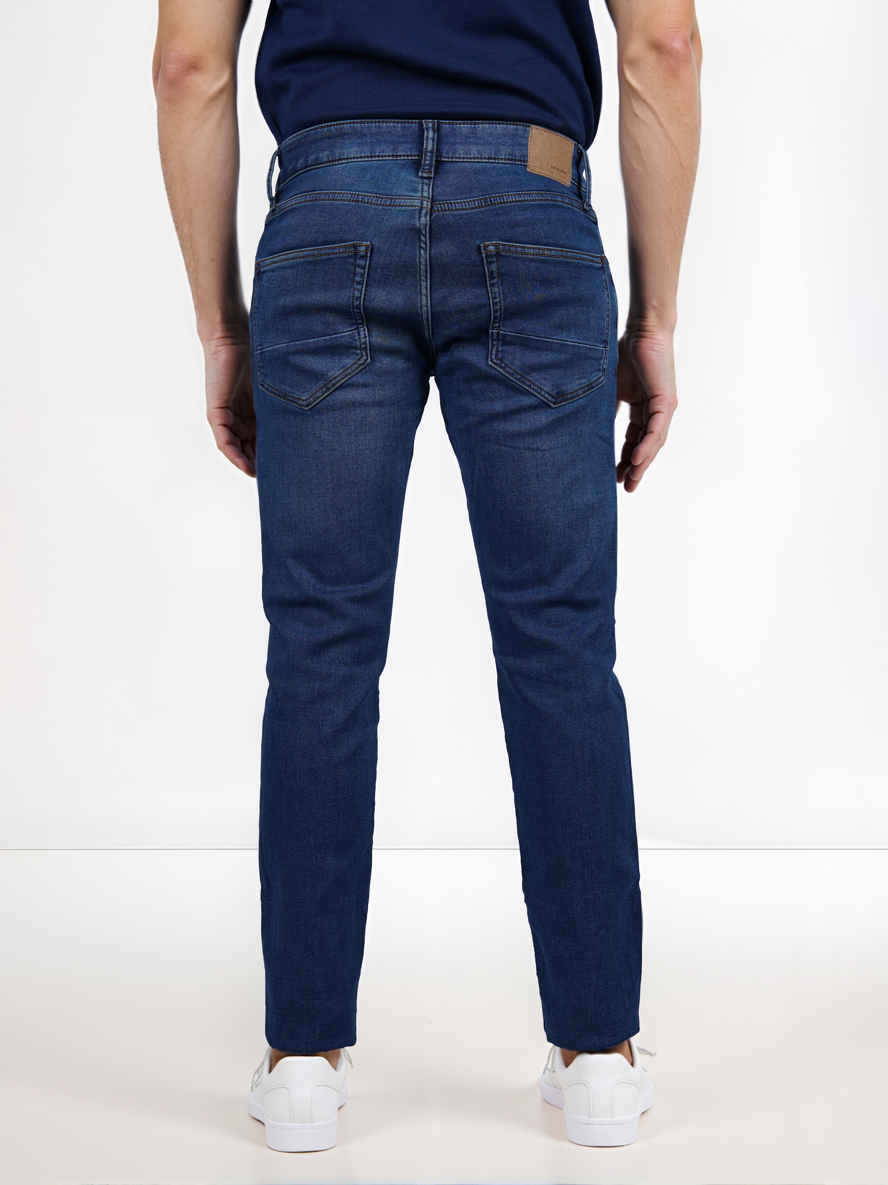 Celio Men Blue Solid Skinny Fit Cotton Knit Denim Jeans