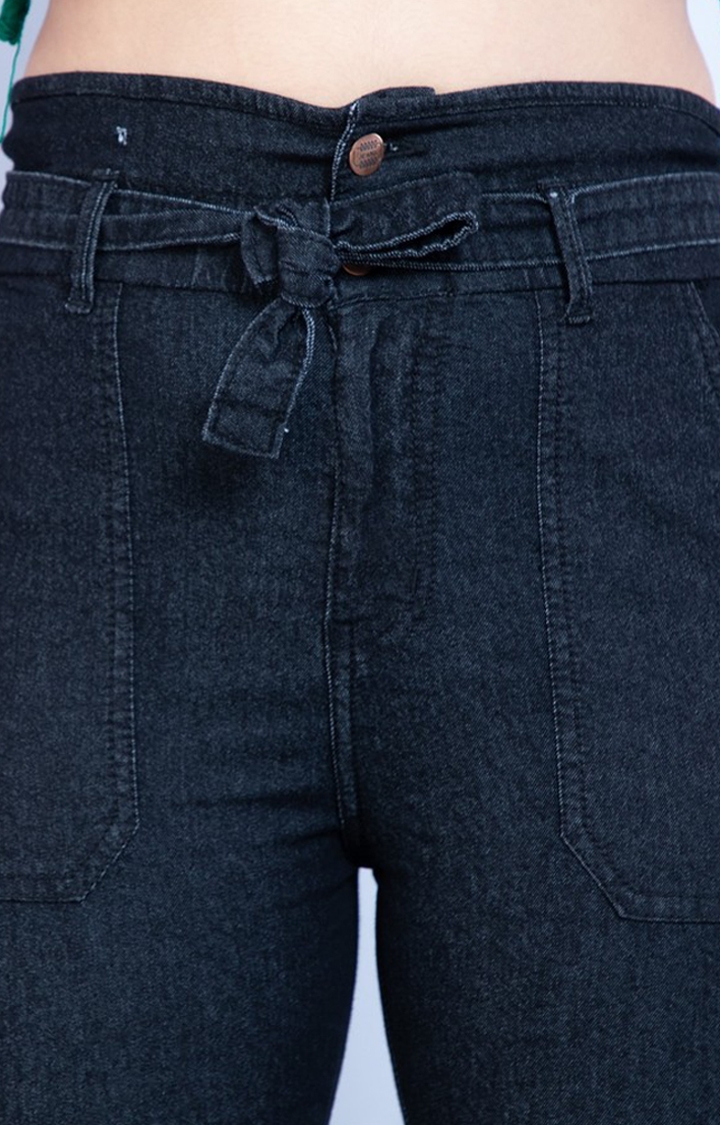 Rea-lize | Black Rea-lize Womens Jogger Fit Jeans 5
