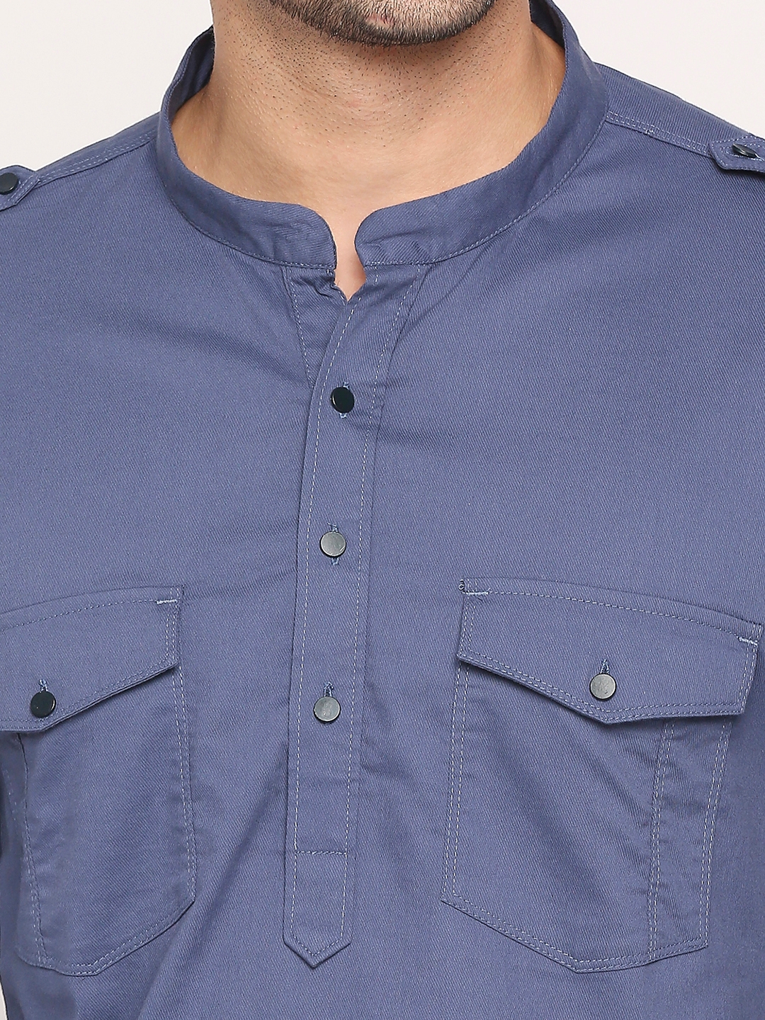 spykar | Spykar Petrol Cotton Full Sleeve Plain Shirt For Men 4
