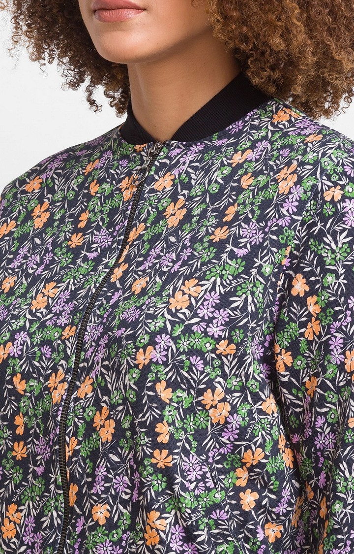 spykar | Spykar Multi Cotton Blend Full Sleeve Sweatshirt For Women 5