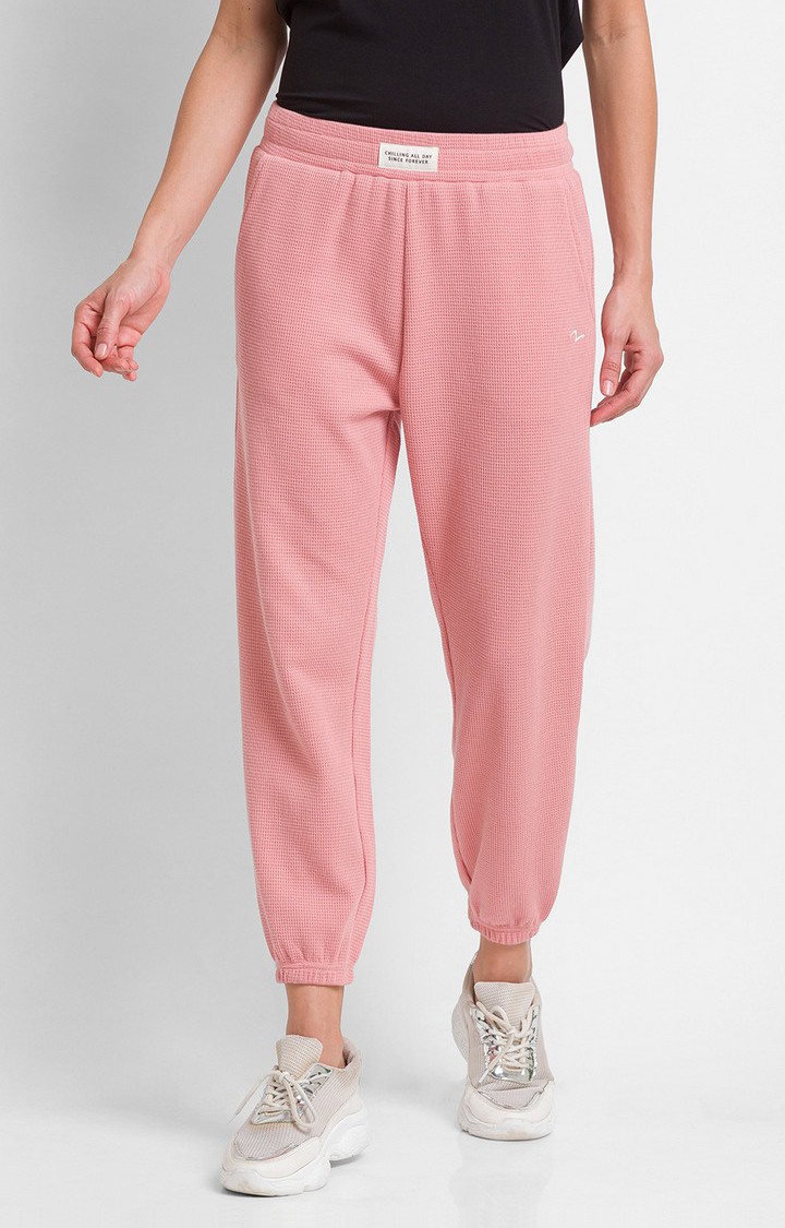 Pink casual joggers deals