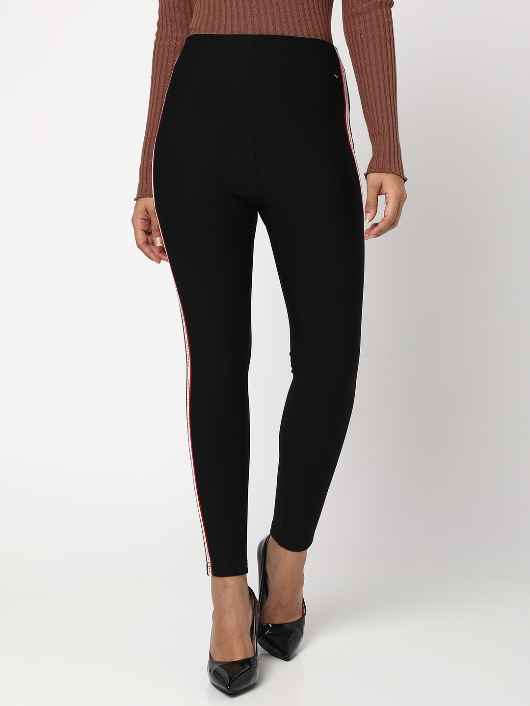 spykar | Women's Black Cotton Solid Trackpants 0
