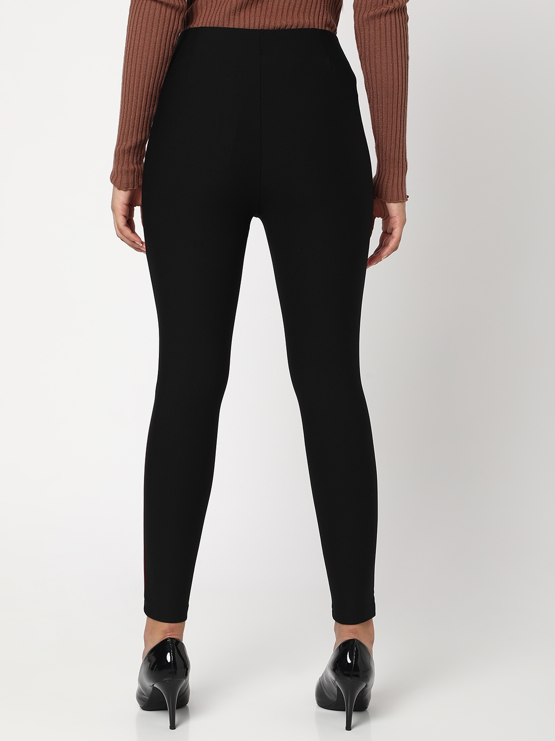 spykar | Women's Black Cotton Solid Trackpants 3
