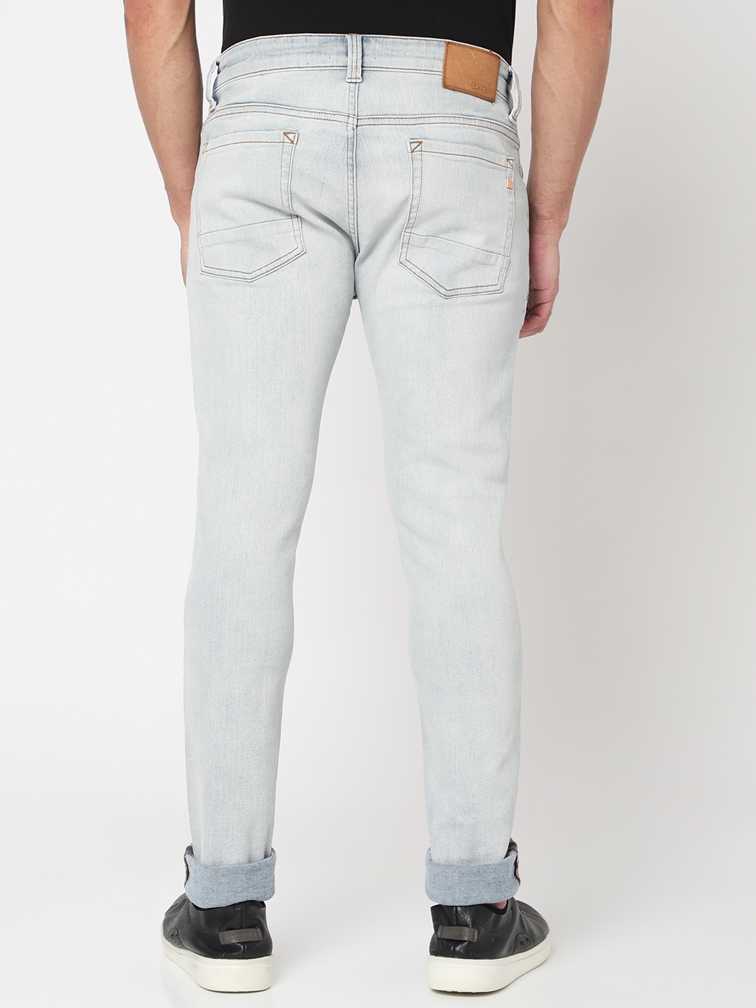 spykar | Men's Blue Cotton Blend Solid Jeans 3