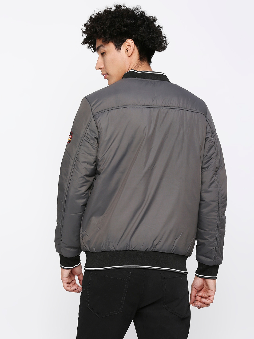 spykar | Spykar Charcoal Grey Desert Polyester Full Sleeve Casual Jacket For Men 3