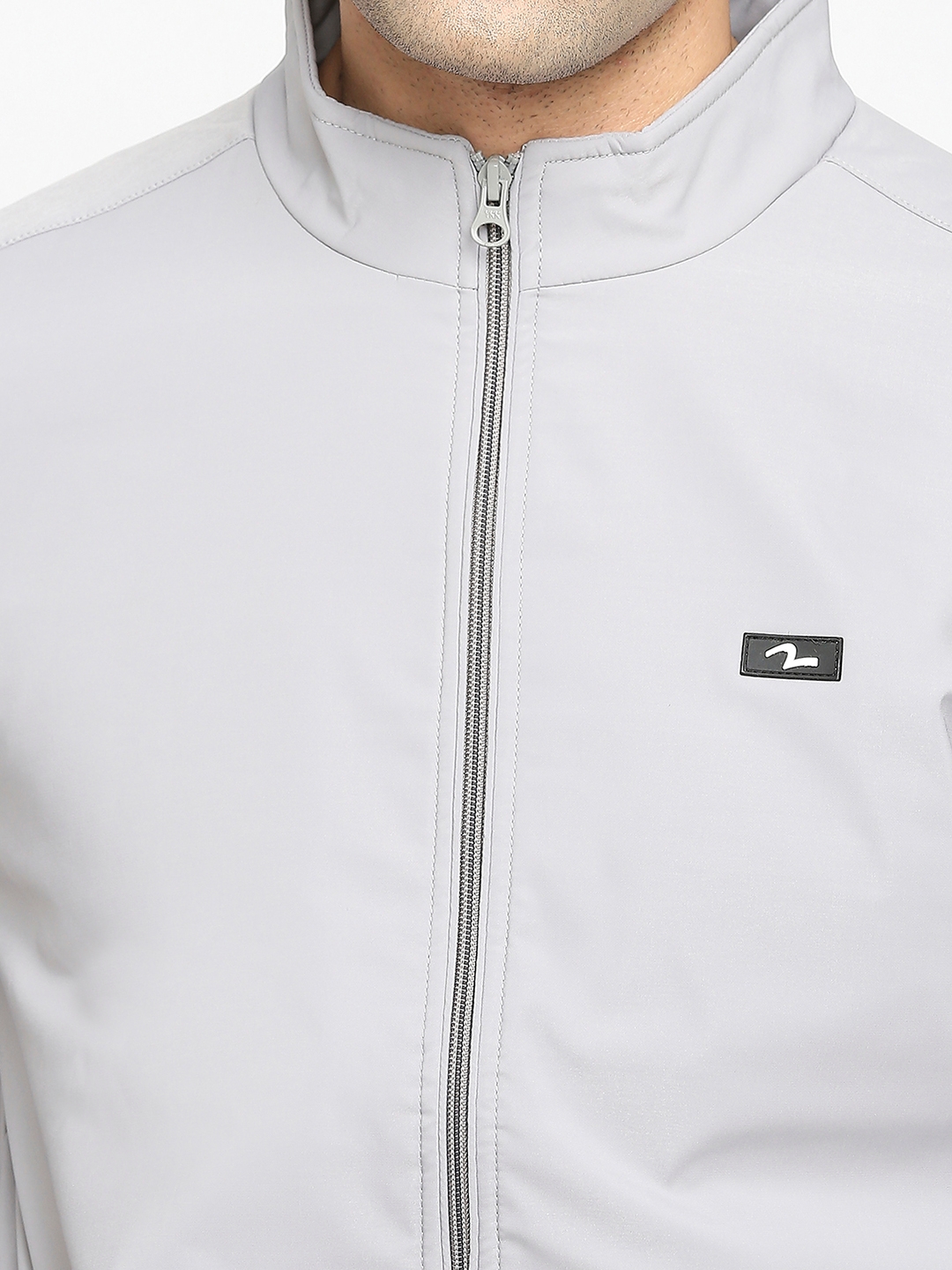 spykar | Spykar Light Grey Polyester Full Sleeve Casual Jacket For Men 4