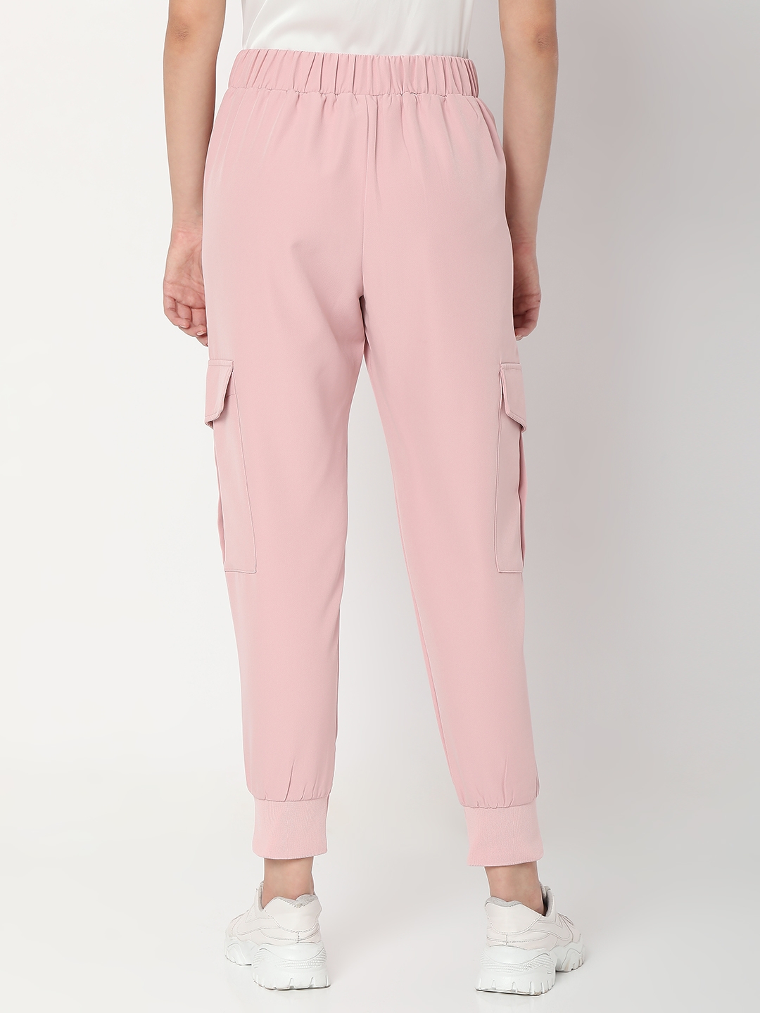 spykar | Women's Pink Cotton Solid Trackpants 3