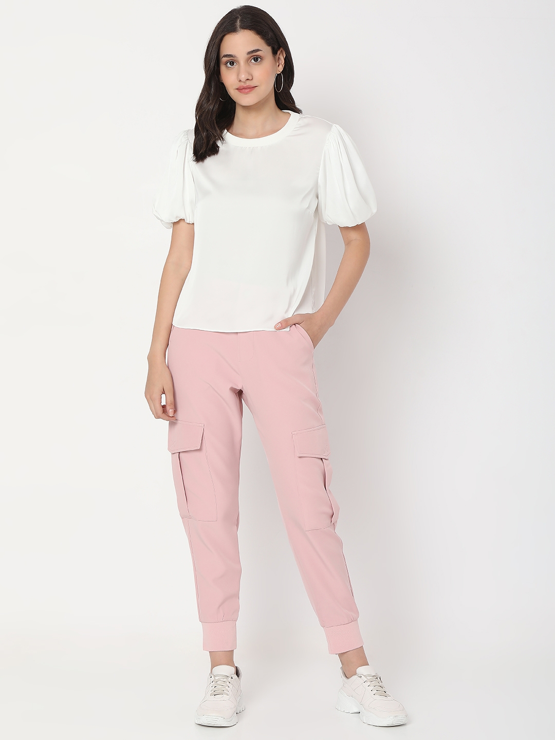 spykar | Women's Pink Cotton Solid Trackpants 5