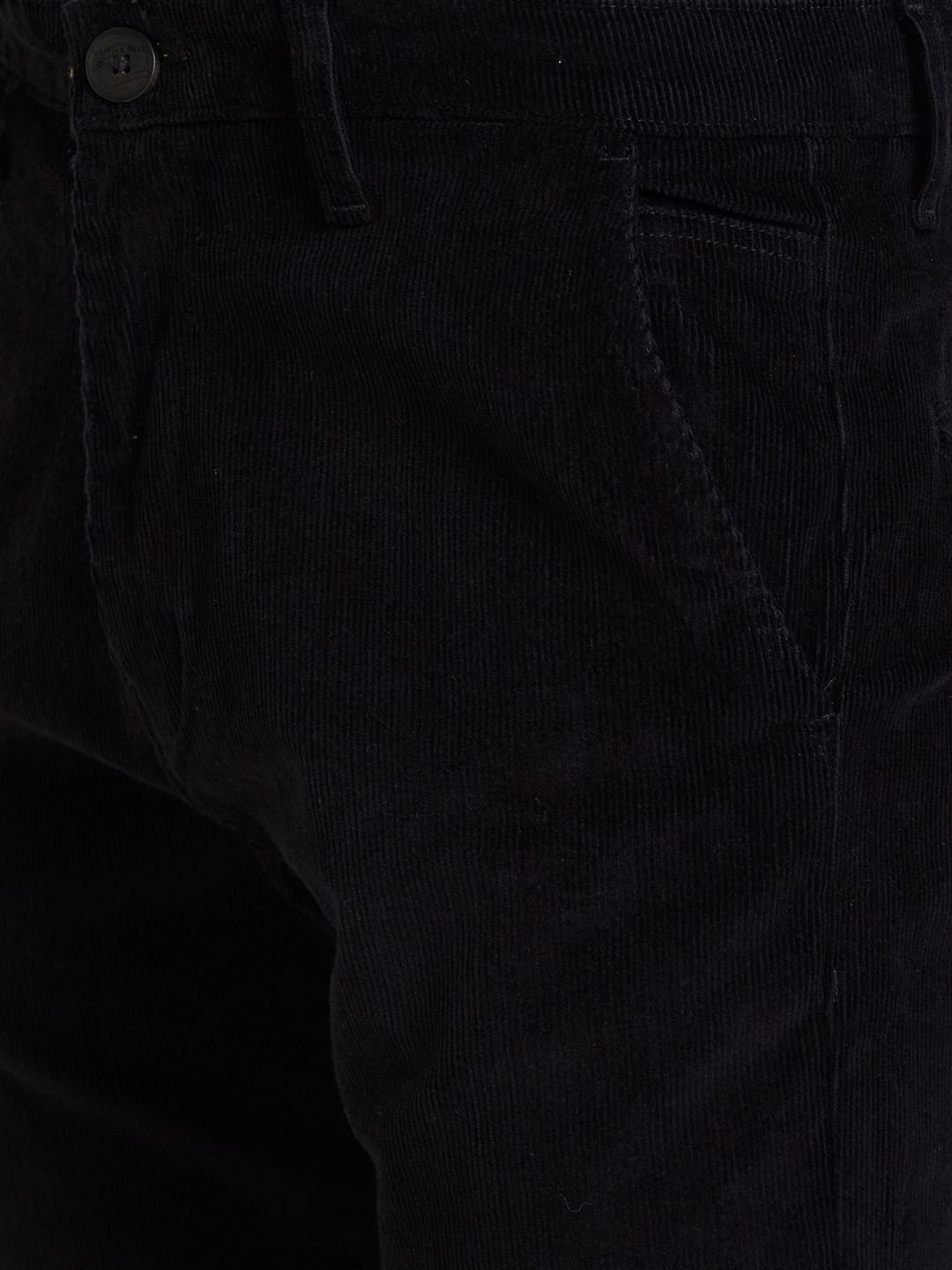 spykar | Spykar Men Black Cotton Slim Fit Mid Rise Trousers 4