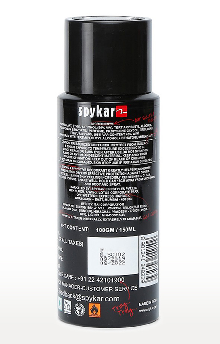 Spykar Black Forever All Day Long Deodorant Spray - 150 ml