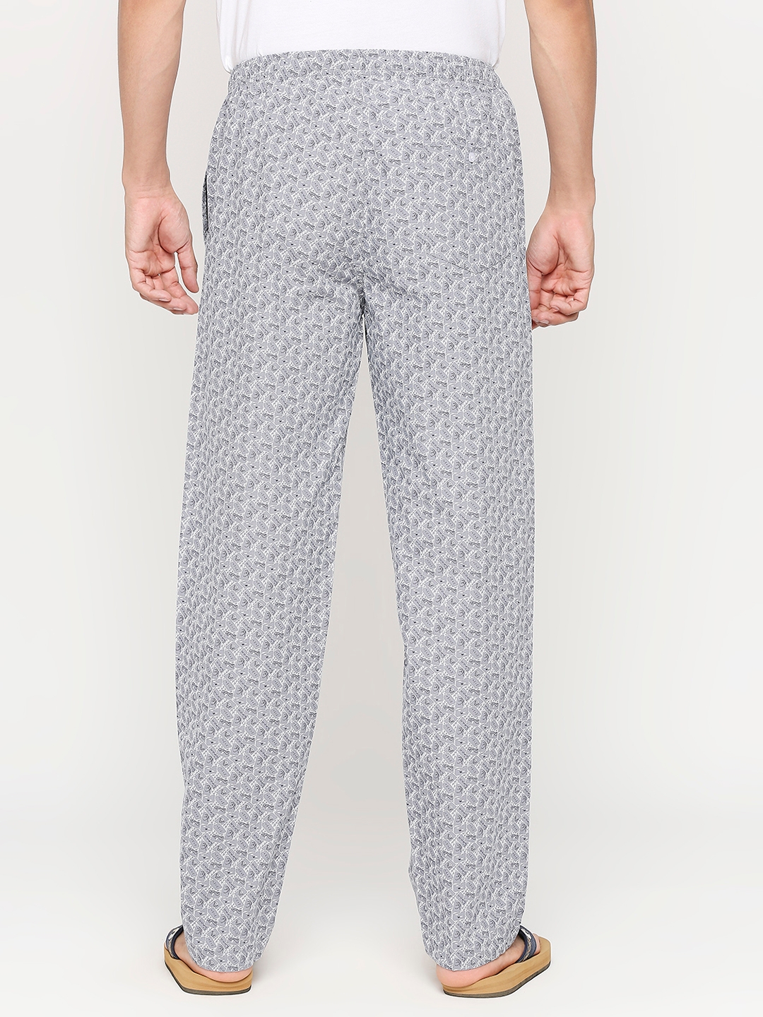 Spykar | Underjeans by Spykar Men Grey & White Cotton Regular Fit Pyjama 3