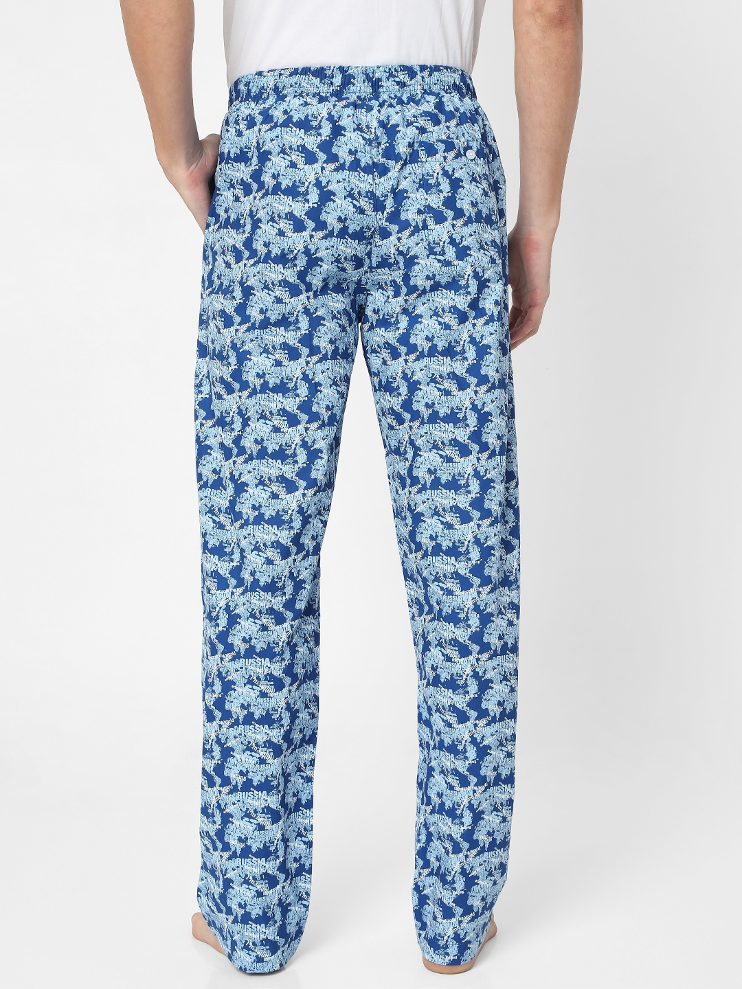spykar | Underjeans by Spykar Blue Cotton Blend Regular Fit Pyjama 3