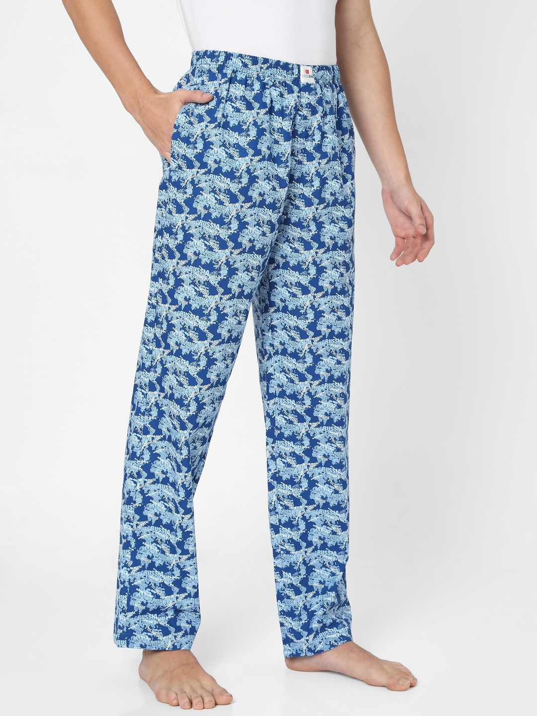 spykar | Underjeans by Spykar Blue Cotton Blend Regular Fit Pyjama 2