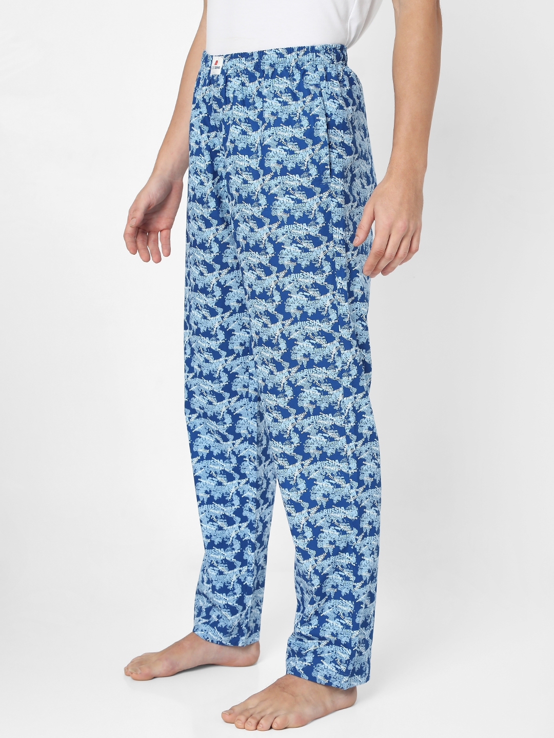 spykar | Underjeans by Spykar Blue Cotton Blend Regular Fit Pyjama 1