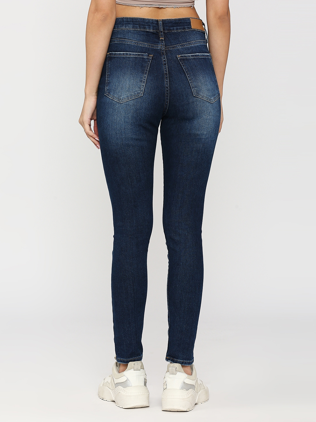 spykar | Spykar Women Dark Blue Cotton Super Skinny Fit Ankle Length Clean Look High Rise Jeans (Alexa) 3