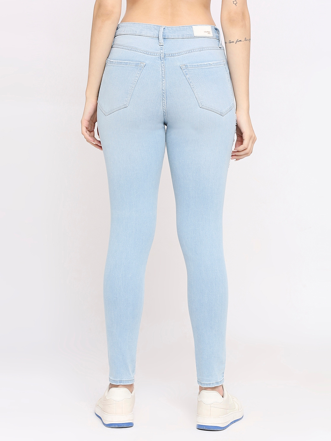 spykar | Spykar Women Light Blue Lycra Super Skinny - Clean Look High Rise Jeans-(Alexa) 3