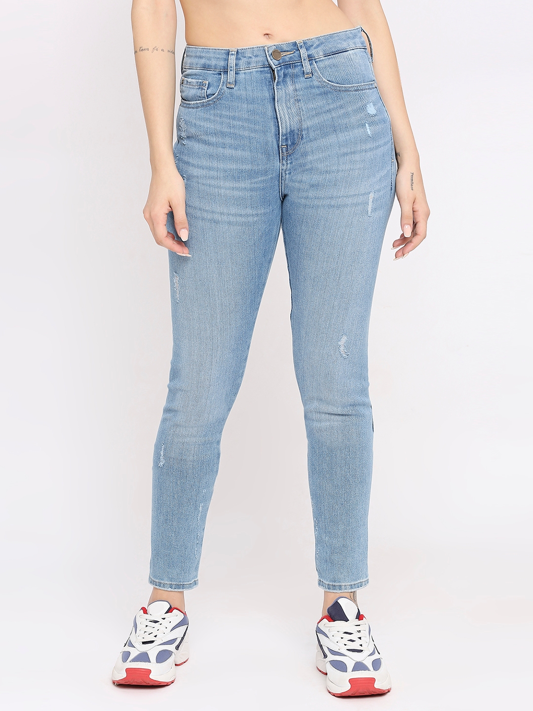 Shop Spykar Women Light Blue Lycra Skinny Fit Regular Length Clean Look  Jeans -(Adora)