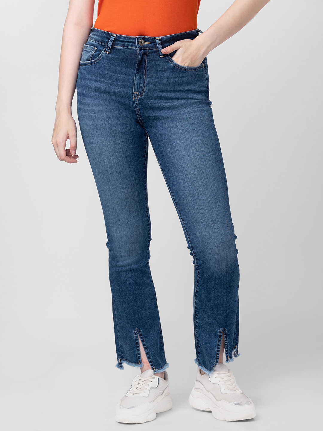 spykar | Women's Blue Cotton Solid Jeans 0