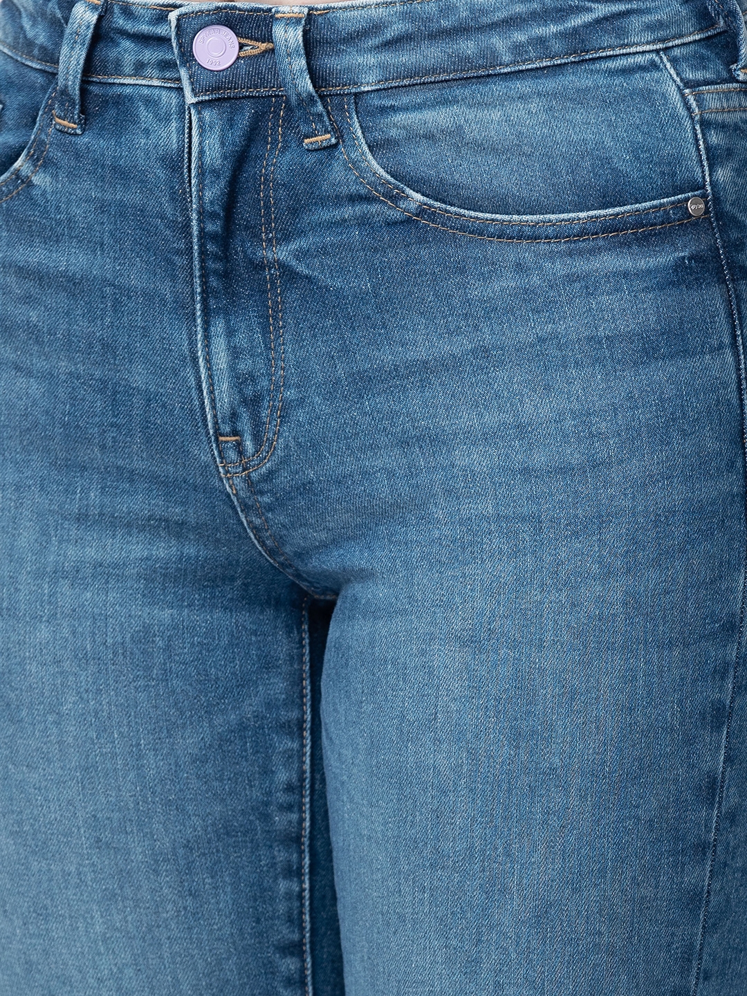 spykar | Women's Blue Cotton Solid Jeans 4
