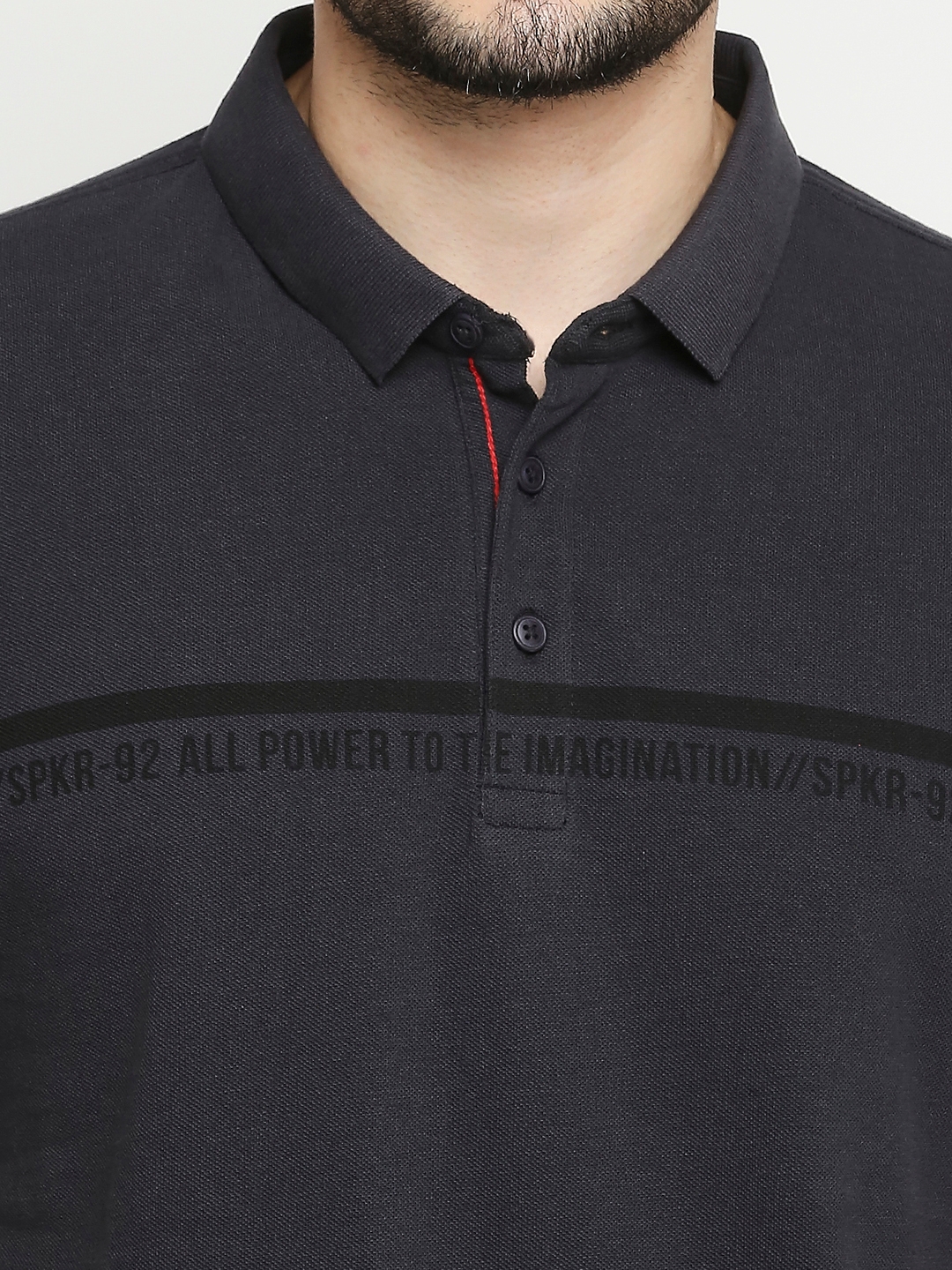 spykar | Spykar Slate Grey Cotton Half Sleeve Printed Casual T-Shirt For Men 4