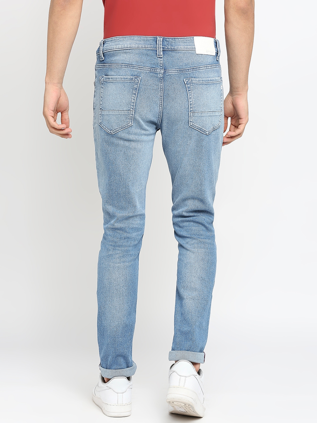 Spykar | Men's Blue Cotton Solid Jeans 3