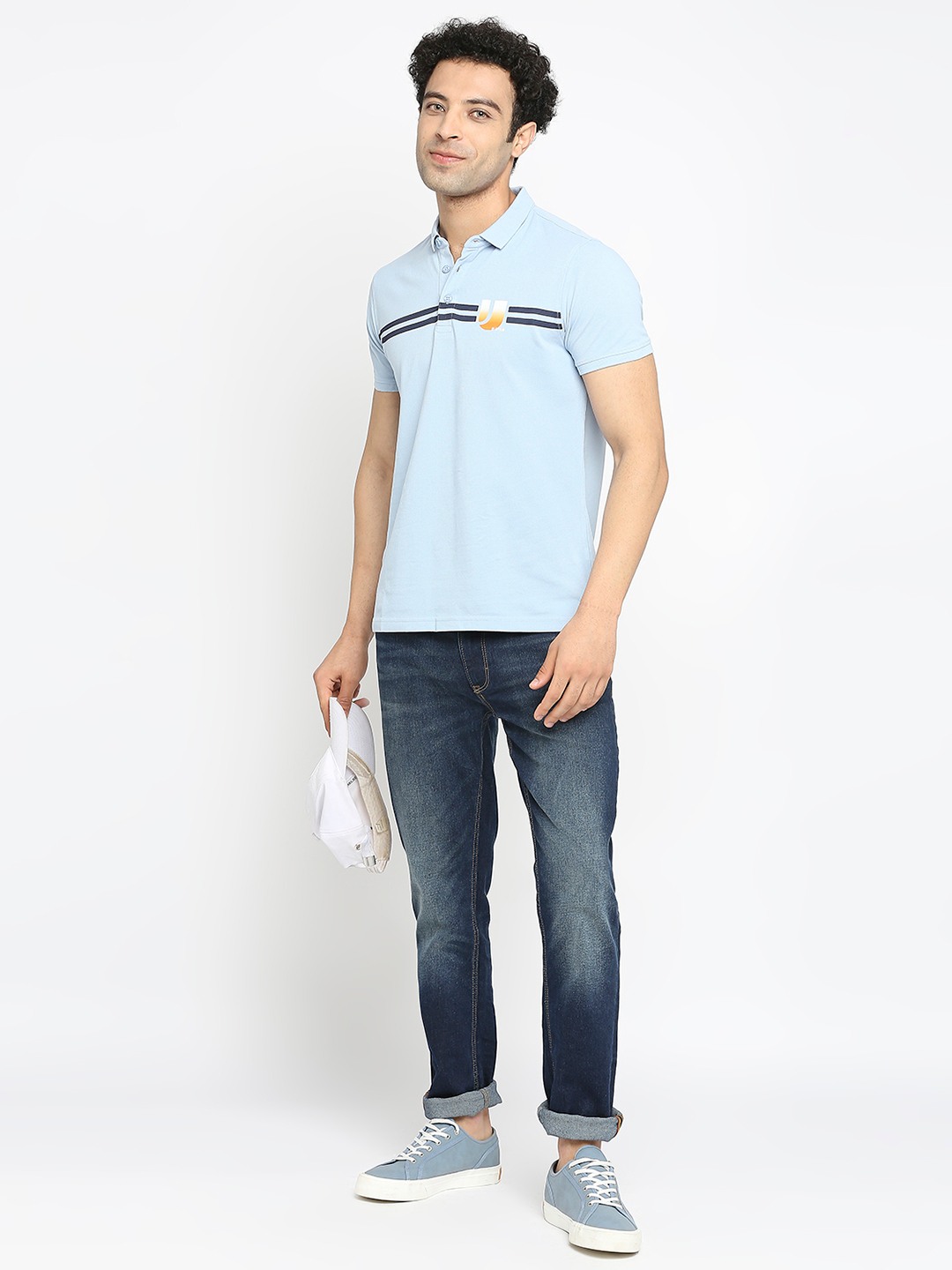 Spykar | Men's Blue Cotton Solid Jeans 5