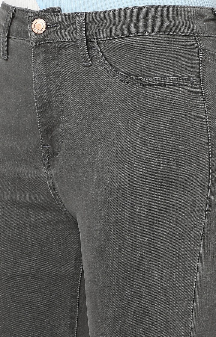 spykar | Women's Grey Cotton Solid Jeans 4