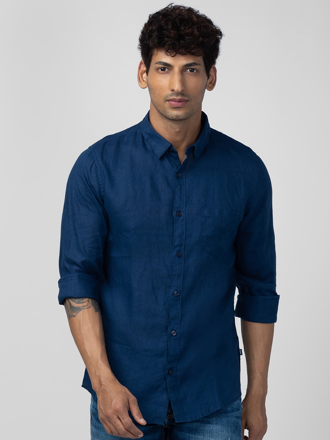 Buy Spykar Men Light Blue Cotton Slim Fit Denim Shirt at Amazon.in-sgquangbinhtourist.com.vn