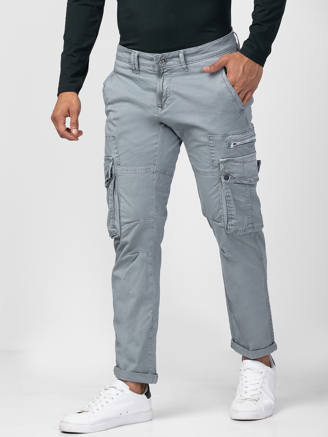 Spykar Greenish Grey Solid Slim Mid Rise Jeans Kano in Jawalaheri   magicpin  July 2023