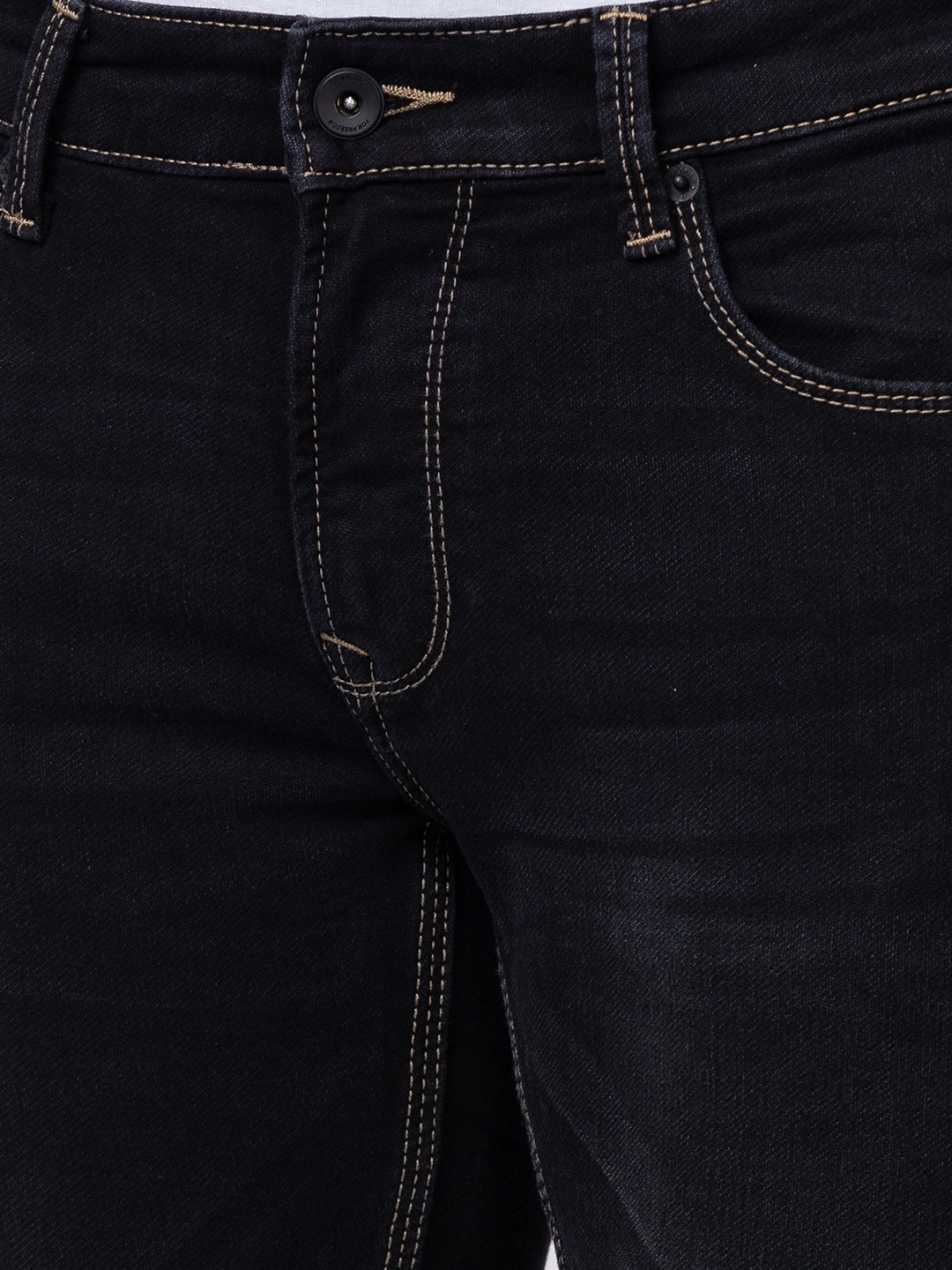 spykar | Men's Black Cotton Solid Jeans 4