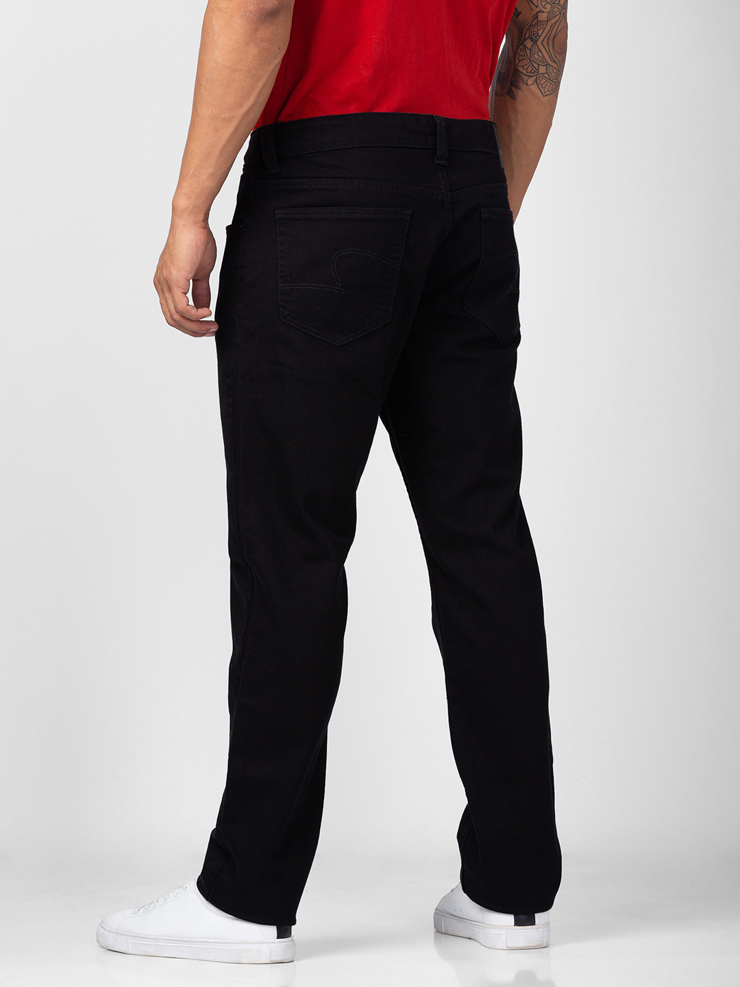 Men's Black Cotton Jeans