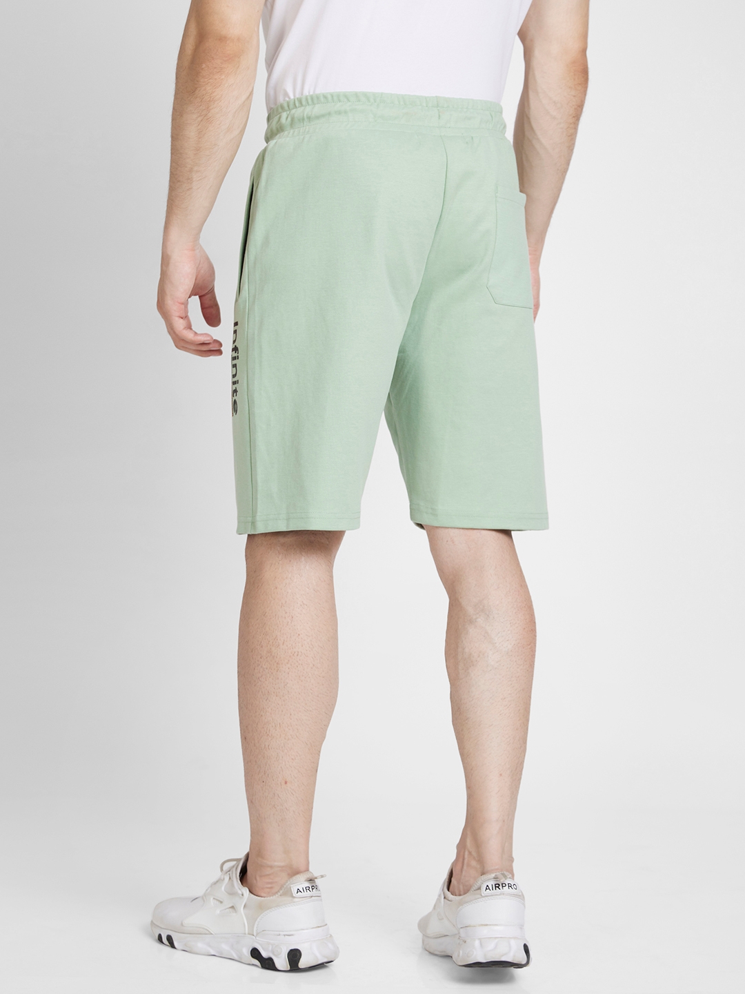 spykar | Spykar Men Pista Green Blended Knee Length Shorts 2