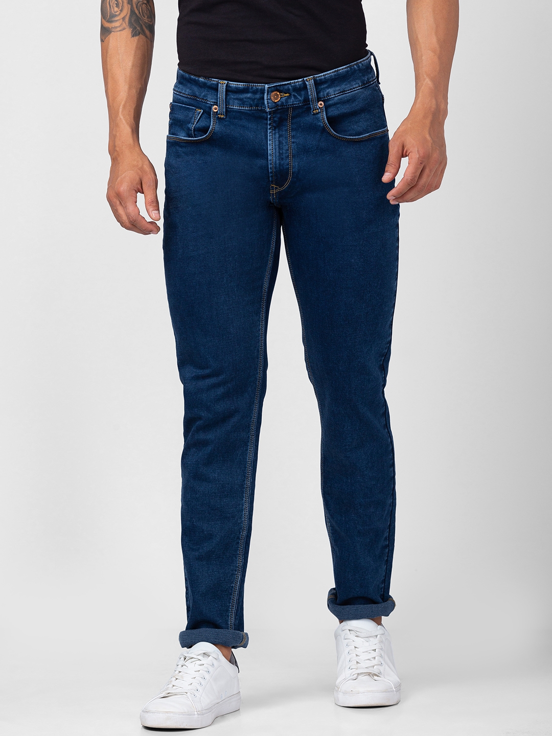 spykar | Men's Blue Cotton Jeans 0