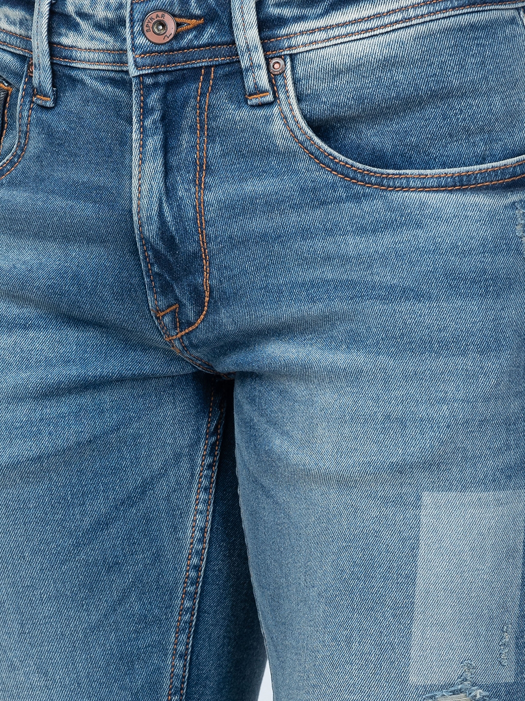 spykar | Men's Blue Cotton Jeans 4