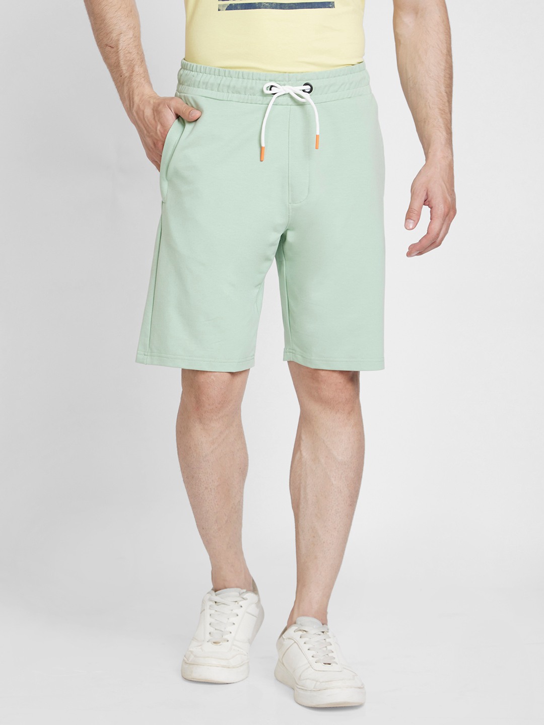 Mens knee length shorts hot sale