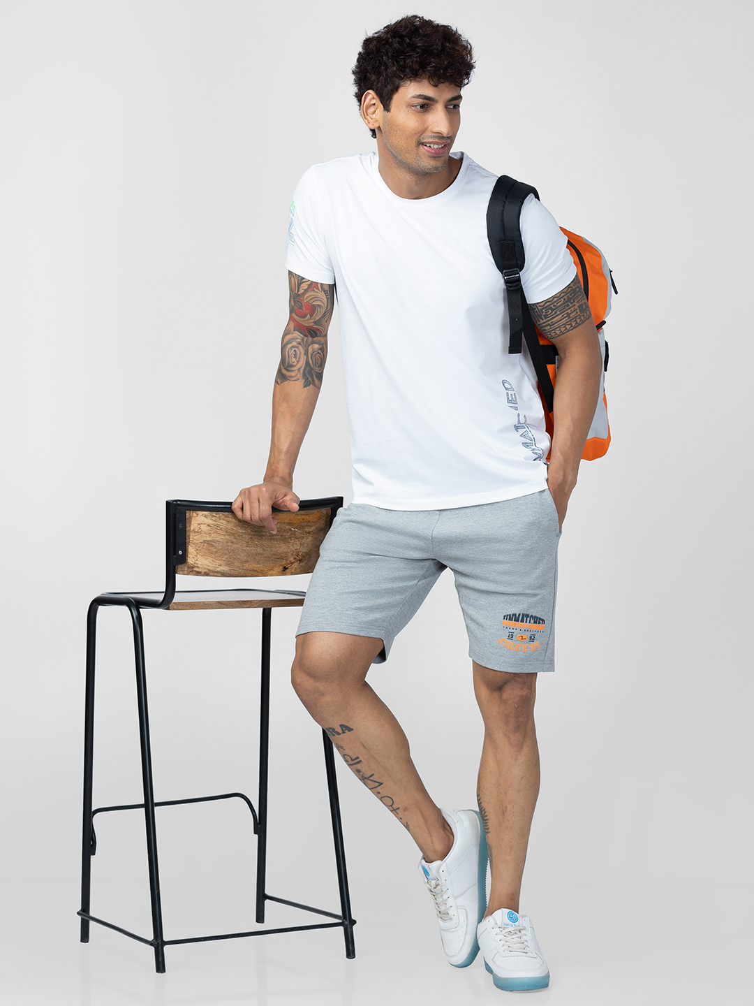 Men's Grey Blended Shorts