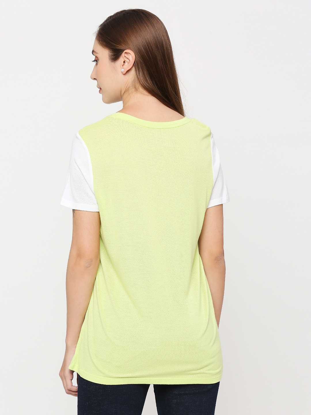 spykar | Spykar Women Pea Green Cotton Regular fit Round Neck Printed Tshirt 3